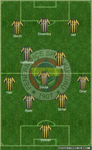 Fenerbahçe SK Formation 2017