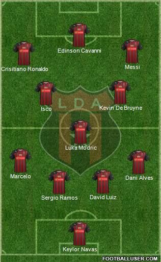 Liga Deportiva Alajuelense 4-3-3 football formation