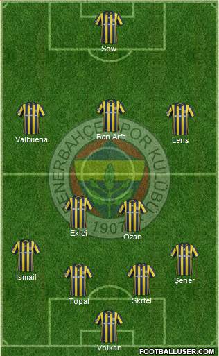 Fenerbahçe SK Formation 2017