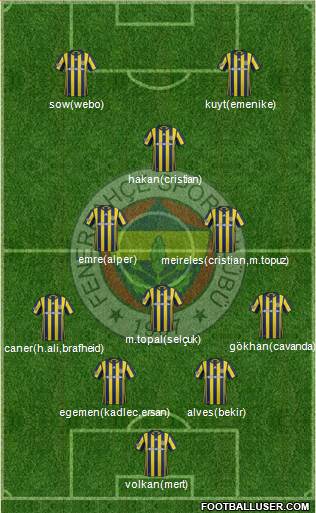 Fenerbahçe SK Formation 2017