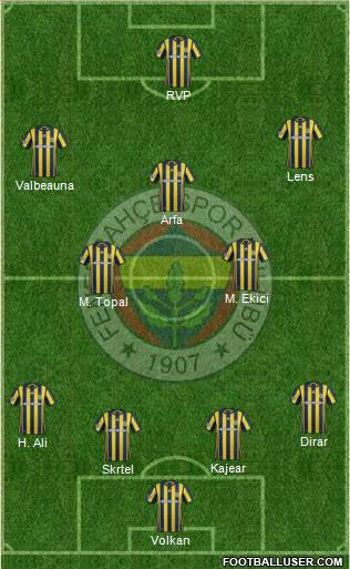 Fenerbahçe SK Formation 2017