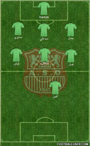 Amel Saad Olympic Chlef 5-3-2 football formation