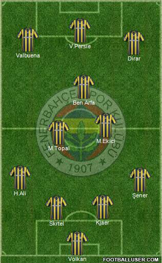 Fenerbahçe SK Formation 2017