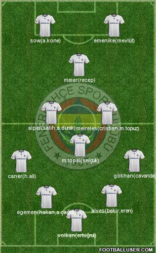 Fenerbahçe SK Formation 2017