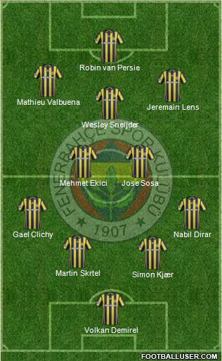 Fenerbahçe SK Formation 2017