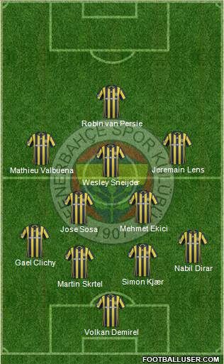 Fenerbahçe SK Formation 2017
