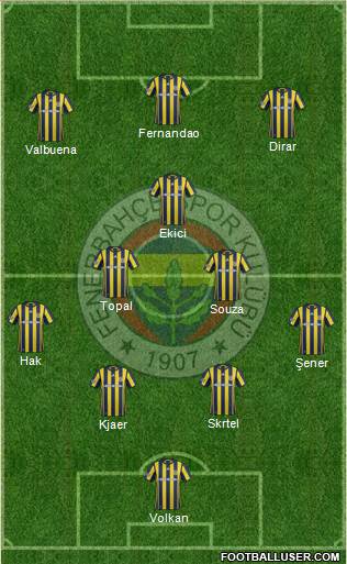 Fenerbahçe SK Formation 2017