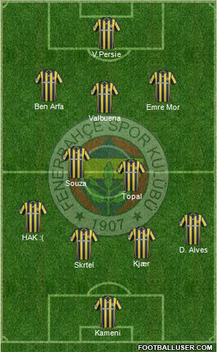 Fenerbahçe SK Formation 2017