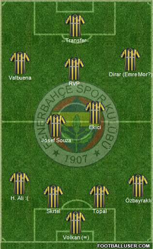 Fenerbahçe SK Formation 2017