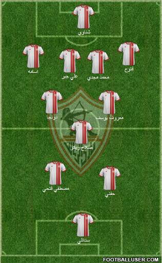 Zamalek Sporting Club 4-2-3-1 football formation