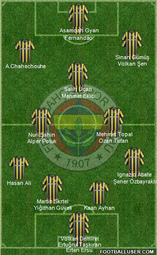 Fenerbahçe SK Formation 2017