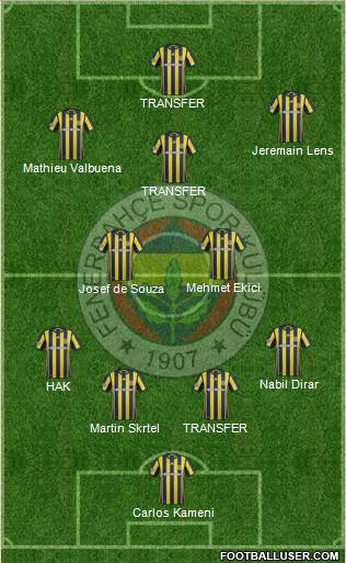 Fenerbahçe SK Formation 2017