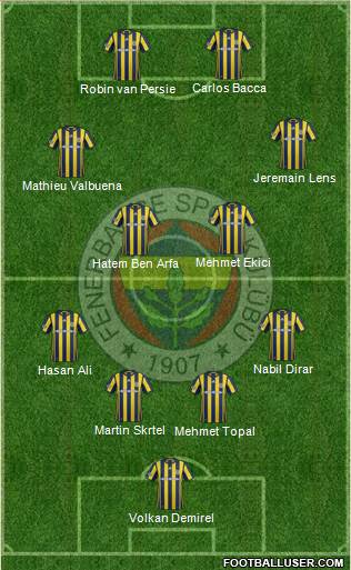 Fenerbahçe SK Formation 2017