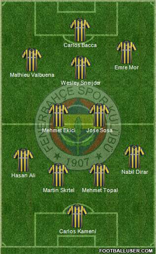 Fenerbahçe SK Formation 2017