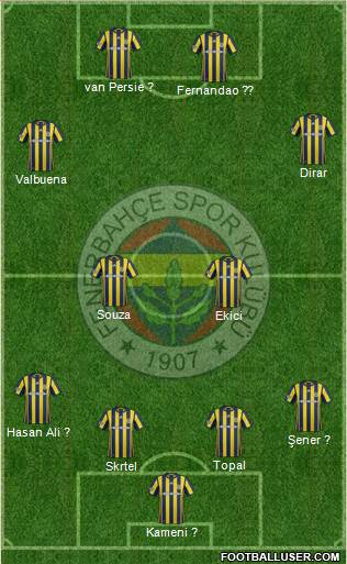 Fenerbahçe SK Formation 2017