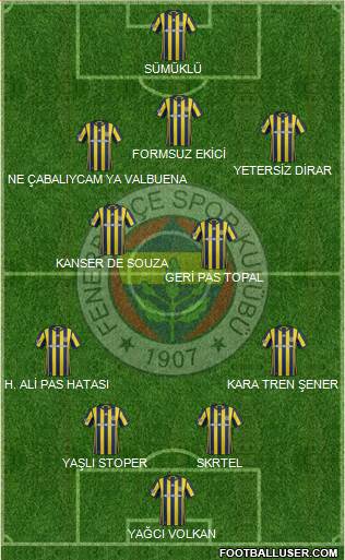 Fenerbahçe SK Formation 2017