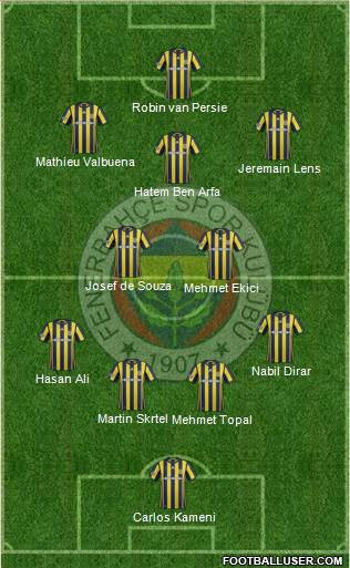 Fenerbahçe SK Formation 2017