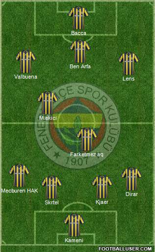 Fenerbahçe SK Formation 2017