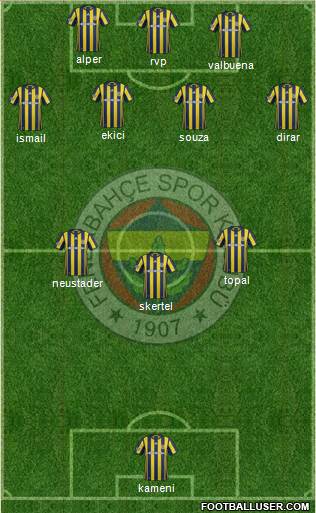 Fenerbahçe SK Formation 2017