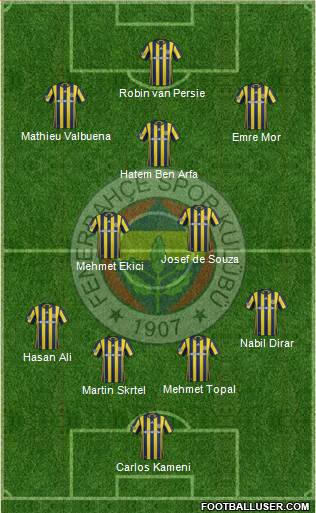 Fenerbahçe SK Formation 2017