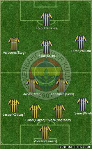 Fenerbahçe SK Formation 2017