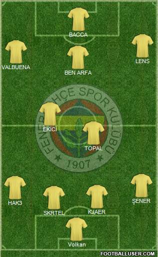 Fenerbahçe SK Formation 2017