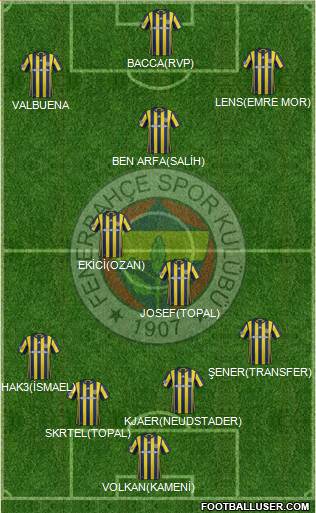 Fenerbahçe SK Formation 2017