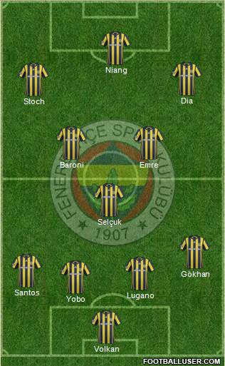 Fenerbahçe SK Formation 2017