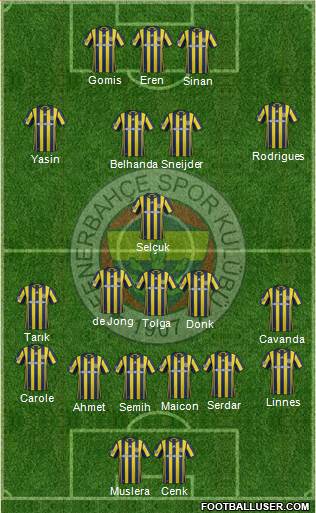 Fenerbahçe SK Formation 2017