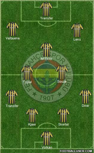 Fenerbahçe SK Formation 2017