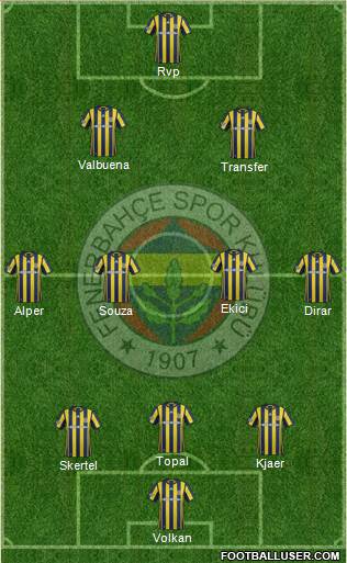 Fenerbahçe SK Formation 2017