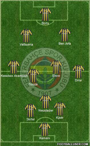 Fenerbahçe SK Formation 2017