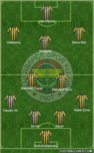 Fenerbahçe SK Formation 2017