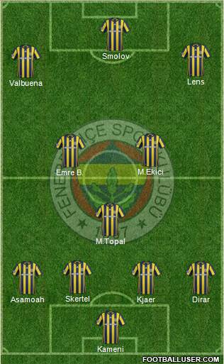 Fenerbahçe SK Formation 2017