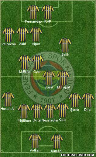 Fenerbahçe SK Formation 2017