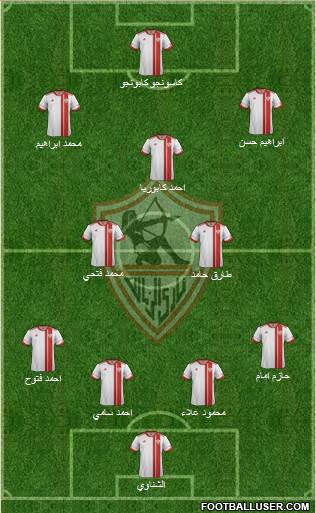 Zamalek Sporting Club 4-2-3-1 football formation