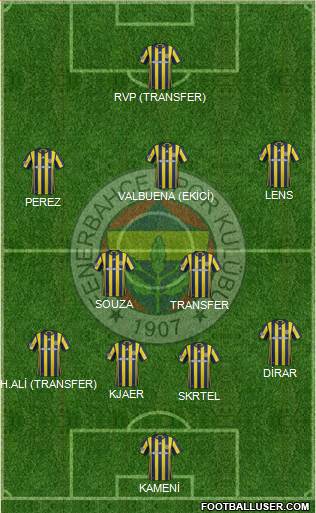 Fenerbahçe SK Formation 2017