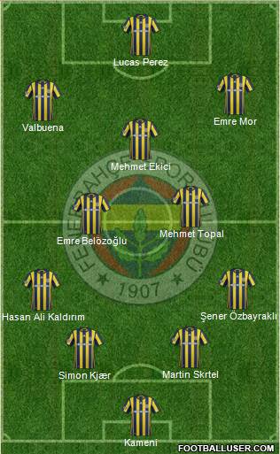 Fenerbahçe SK Formation 2017