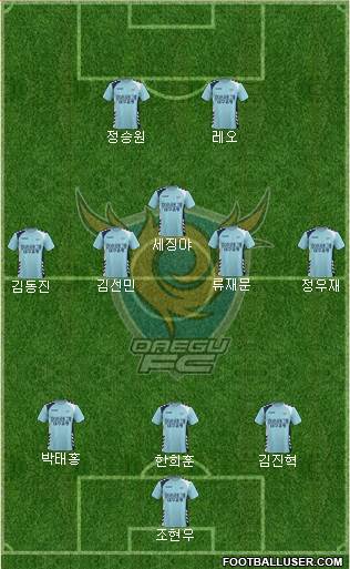 Daegu FC Formation 2017