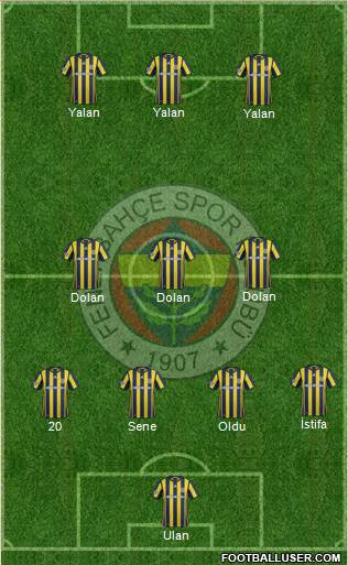 Fenerbahçe SK Formation 2017