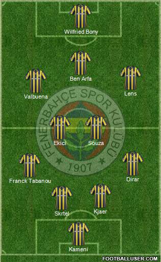 Fenerbahçe SK Formation 2017
