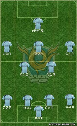 Daegu FC Formation 2017