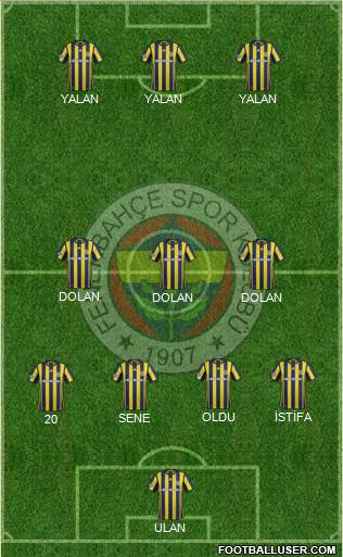 Fenerbahçe SK Formation 2017