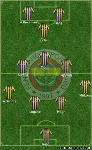 Fenerbahçe SK Formation 2017