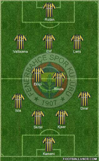 Fenerbahçe SK Formation 2017