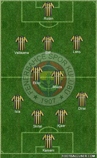 Fenerbahçe SK Formation 2017