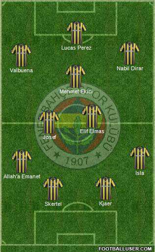 Fenerbahçe SK Formation 2017
