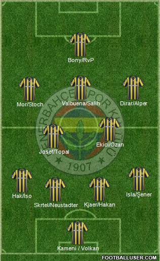 Fenerbahçe SK Formation 2017