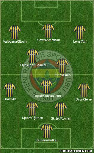 Fenerbahçe SK Formation 2017