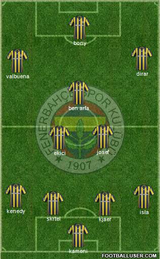 Fenerbahçe SK Formation 2017